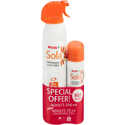 SPAR SOLA SPF50 SPRAY VP 200+70(FL)(RF)